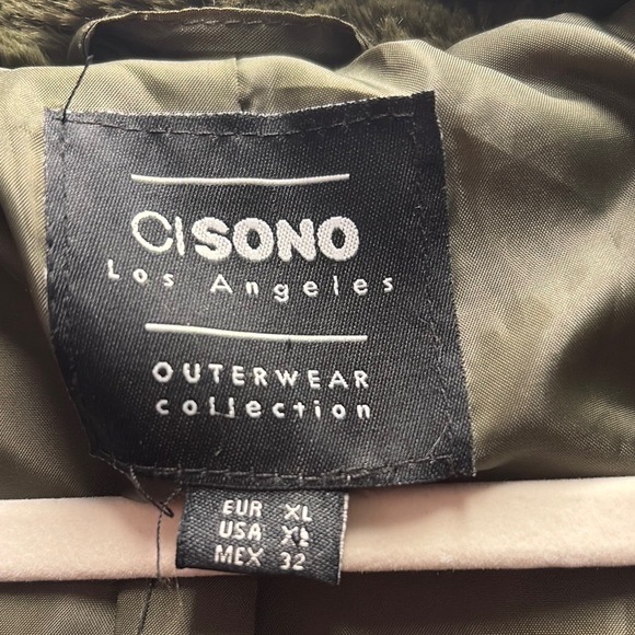 Ci Sono Green Teddy Jacket Quilted Insulated outerwear collection nwot - Picture 6 of 10